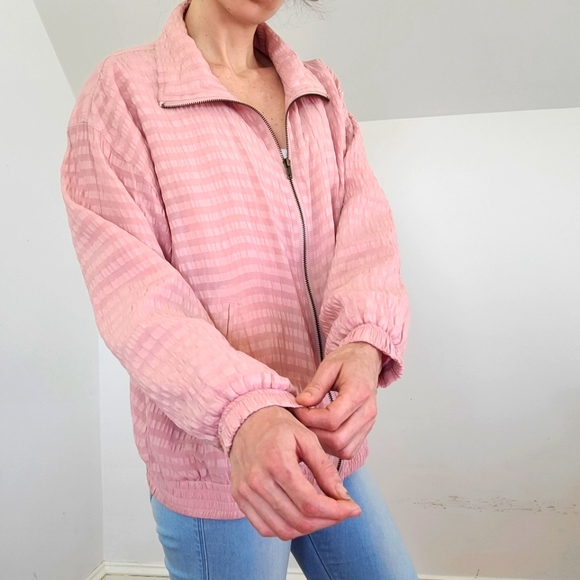 VINTAGE - 100% Silk bomber jacket - Picture 8 of 16